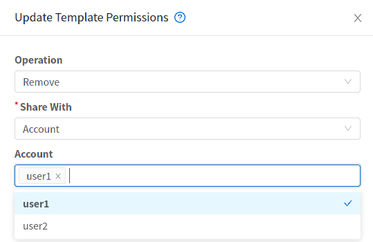 Revoking permissions from Account "user8"